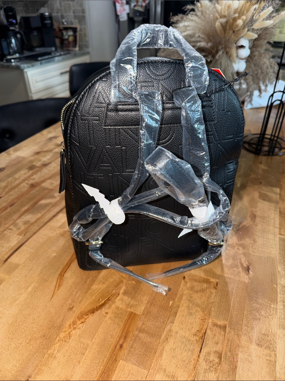 VALENTINO BORSA/BAG PANSY NERO BACKPACK NWT - Picture 3 of 3